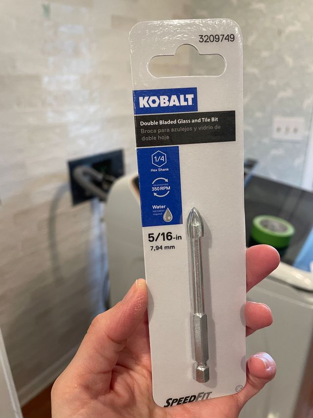 Kobalt glass best sale and tile bit